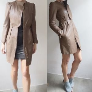 All Saints Jackets & Coats - All Saints skinny cocoa leather dress jacket 2 All Saints Jackets & Coats - All Saints skinny cocoa leather dress jacket 2
